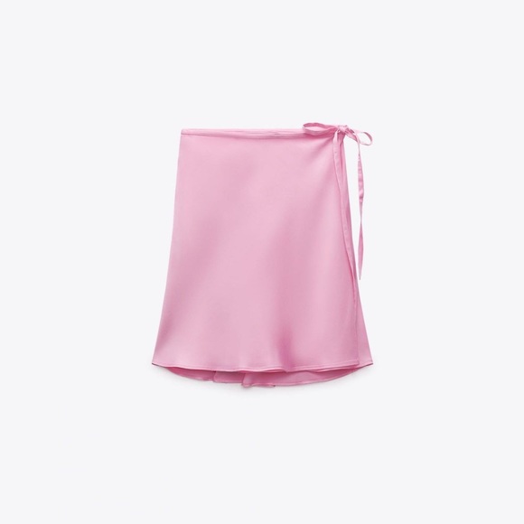 Zara Pink Satin Effect Mini Skirt - Picture 14 of 17